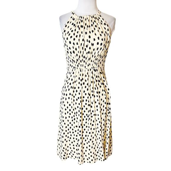 Kate Spade take a walk on the wild side leopard dot dress blush black sz 0 - Picture 5 of 10